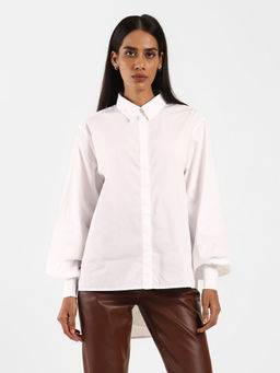 Levi's - x Deepika Padukone Women White High Low Casual Shirt