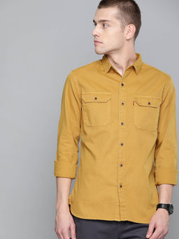 Levi's - Men Mustard Orange Slim Fit Casual Shirt