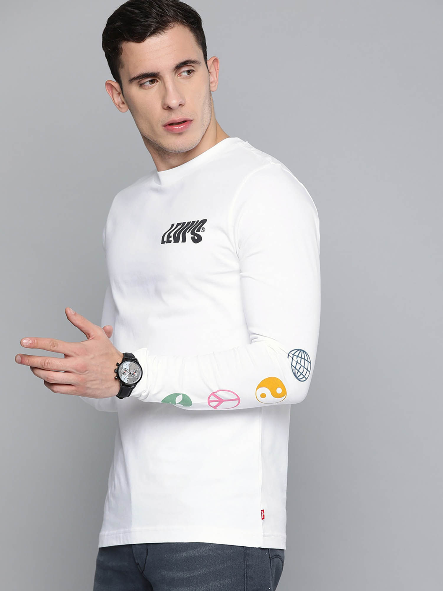 White Printed T-Shirt For Men 