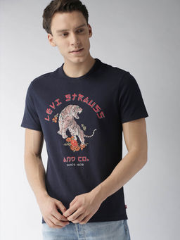 Levi's - Men Navy Blue Regular T-shirt