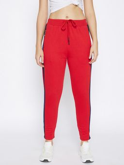 CRIMSOUNE CLUB - Women's Red Colorblock Trackpants