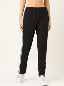 Laabha - Black Solid Regular Fit Joggers