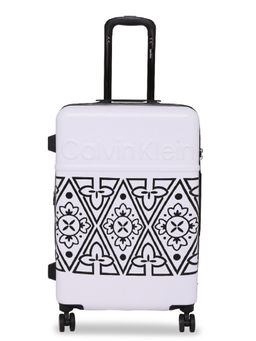 Calvin Klein - FREEDOM RIDER White Color ABS Material Hard 24" Medium Size Trolley