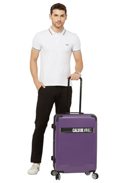 Calvin klein purple luggage clearance