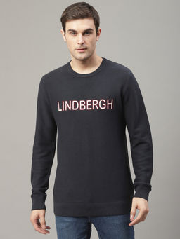 LINDBERGH - Navy Blue Solid Sweater