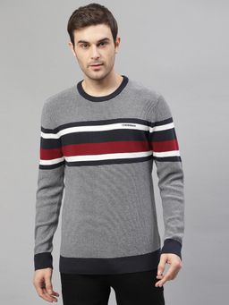 LINDBERGH - Navy Blue Color-Block Sweater