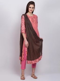 Rangriti - Brown Printed Dupatta