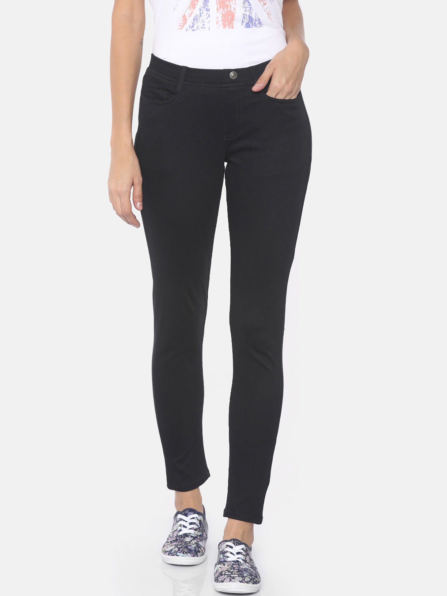Go Colors Black Jeggings 360ᵒ Super 