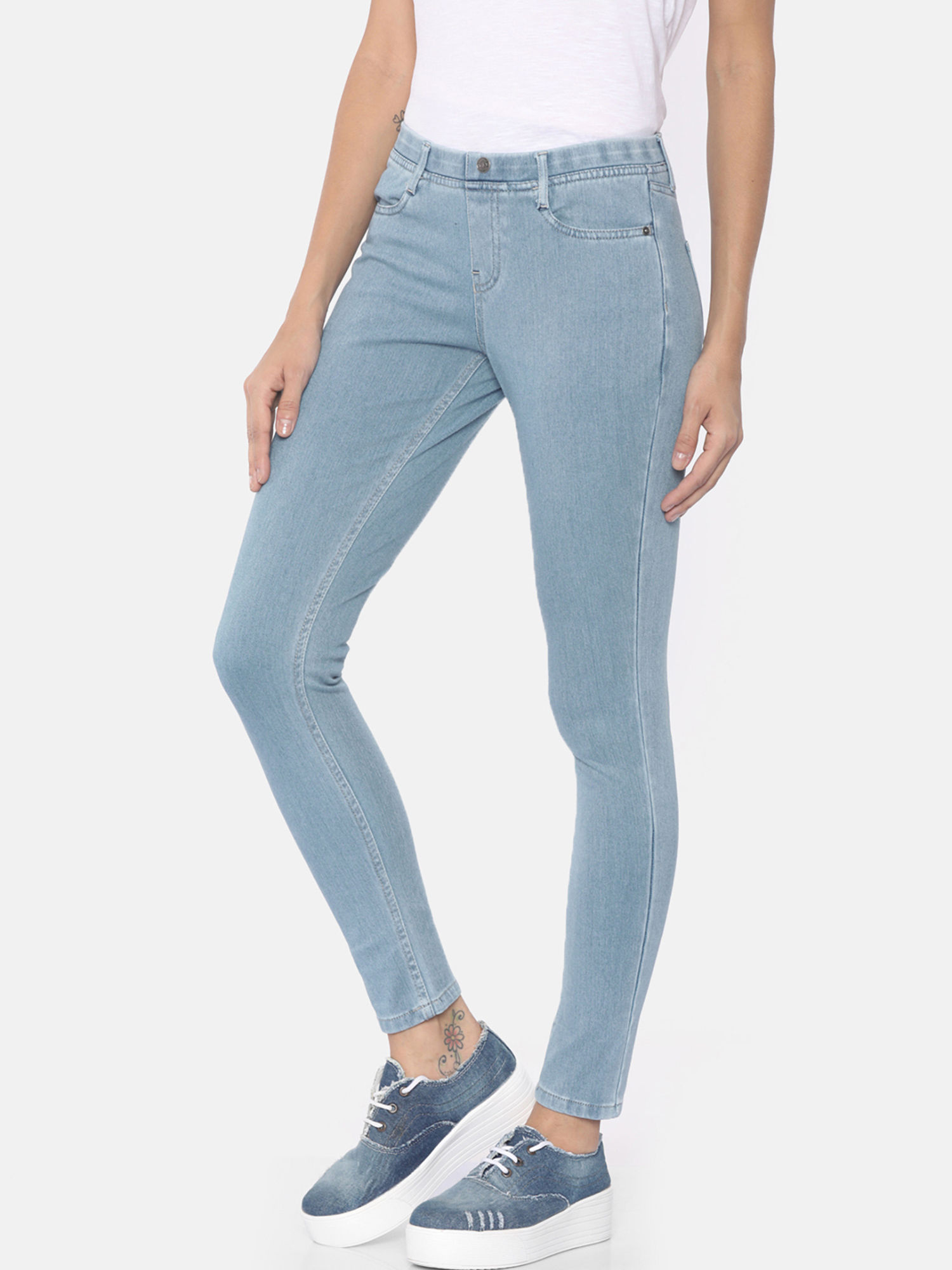 Go Colors Light Blue Denim Jeggings 