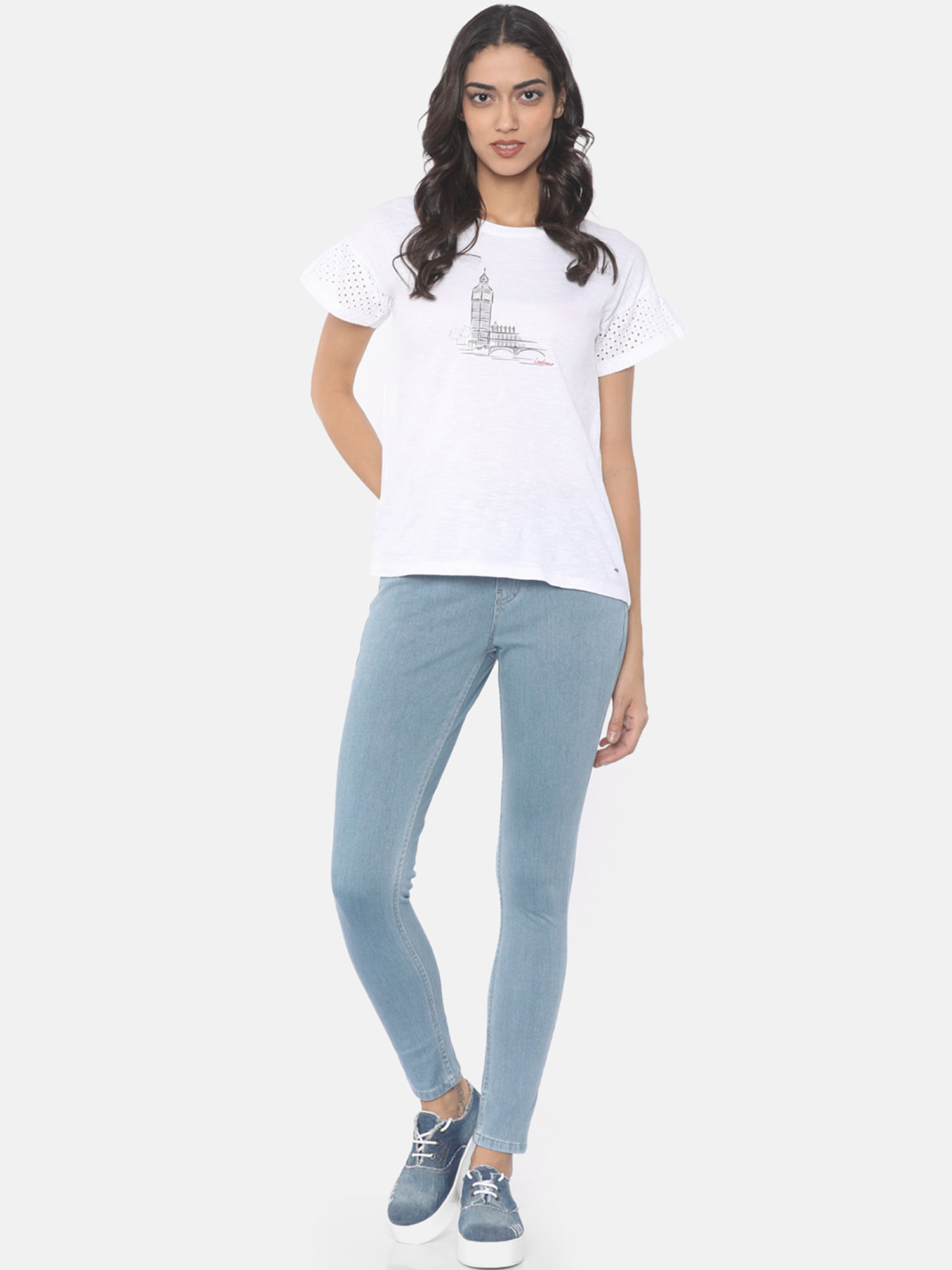 Go Colors Light Blue Denim Jeggings 