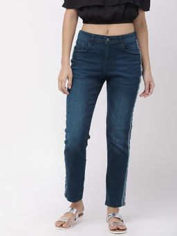 Go Colors - Navy Blue Denim Straight Jeans