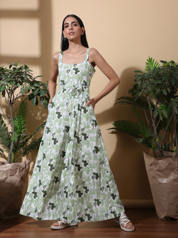 Okhai - Succulent Hand Block Printed Pure Cotton Jumpsuit