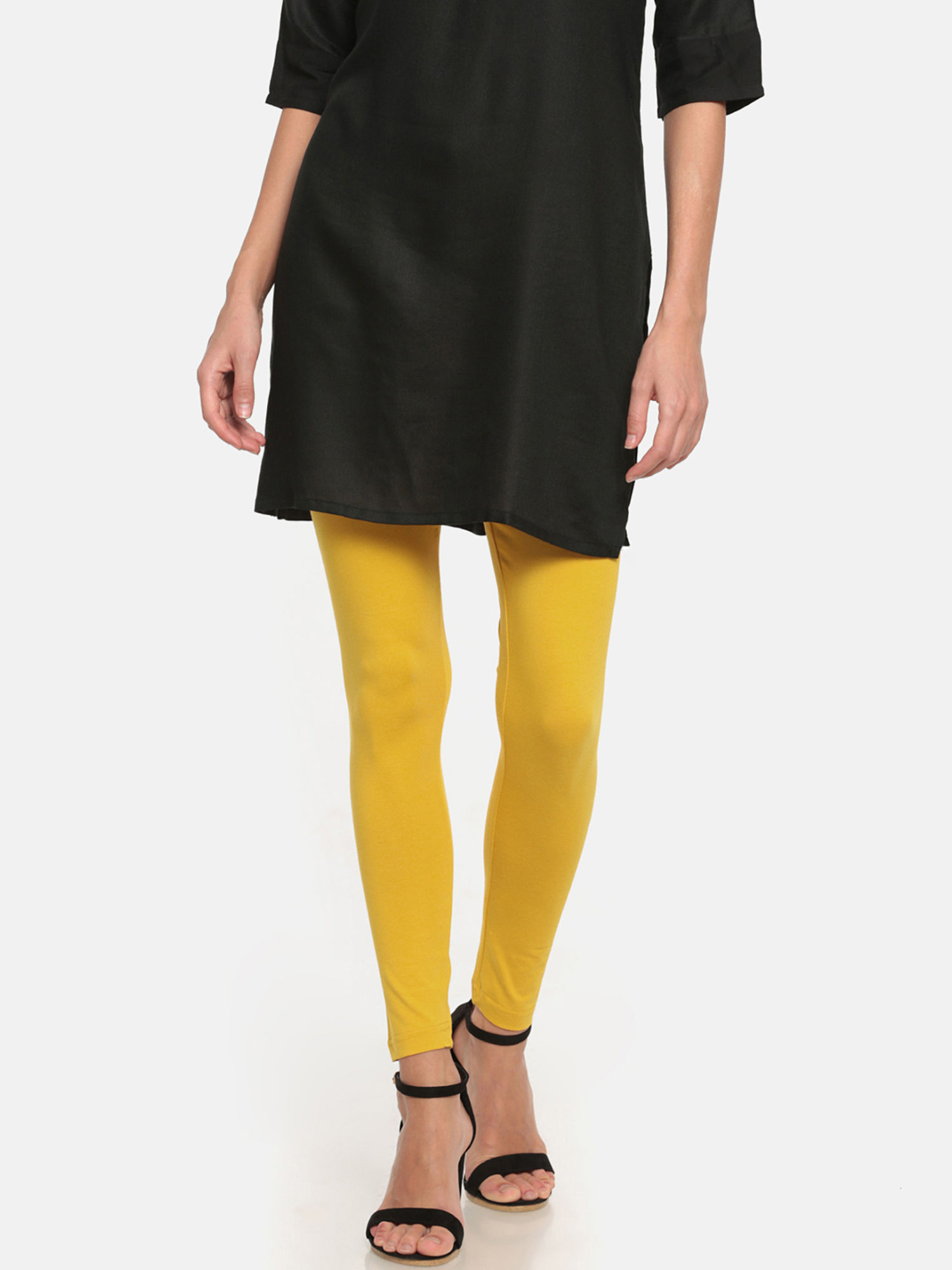 Go Colors Golden Yellow Leggings Online 