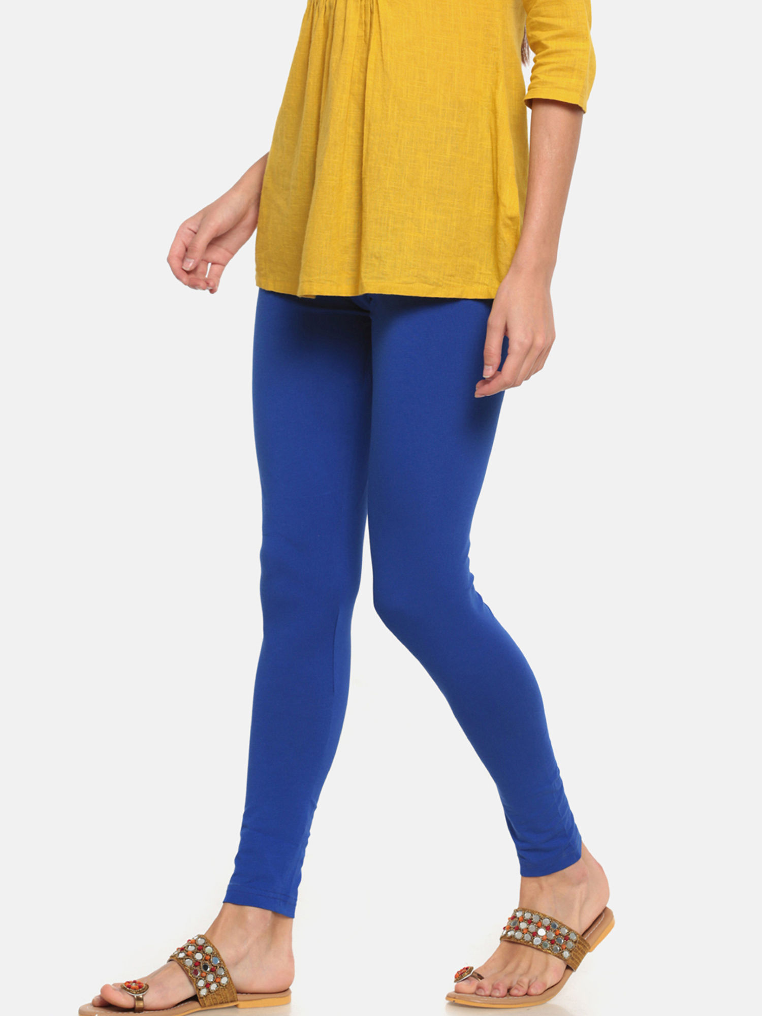 Go Colors Young Royal Blue Leggings 