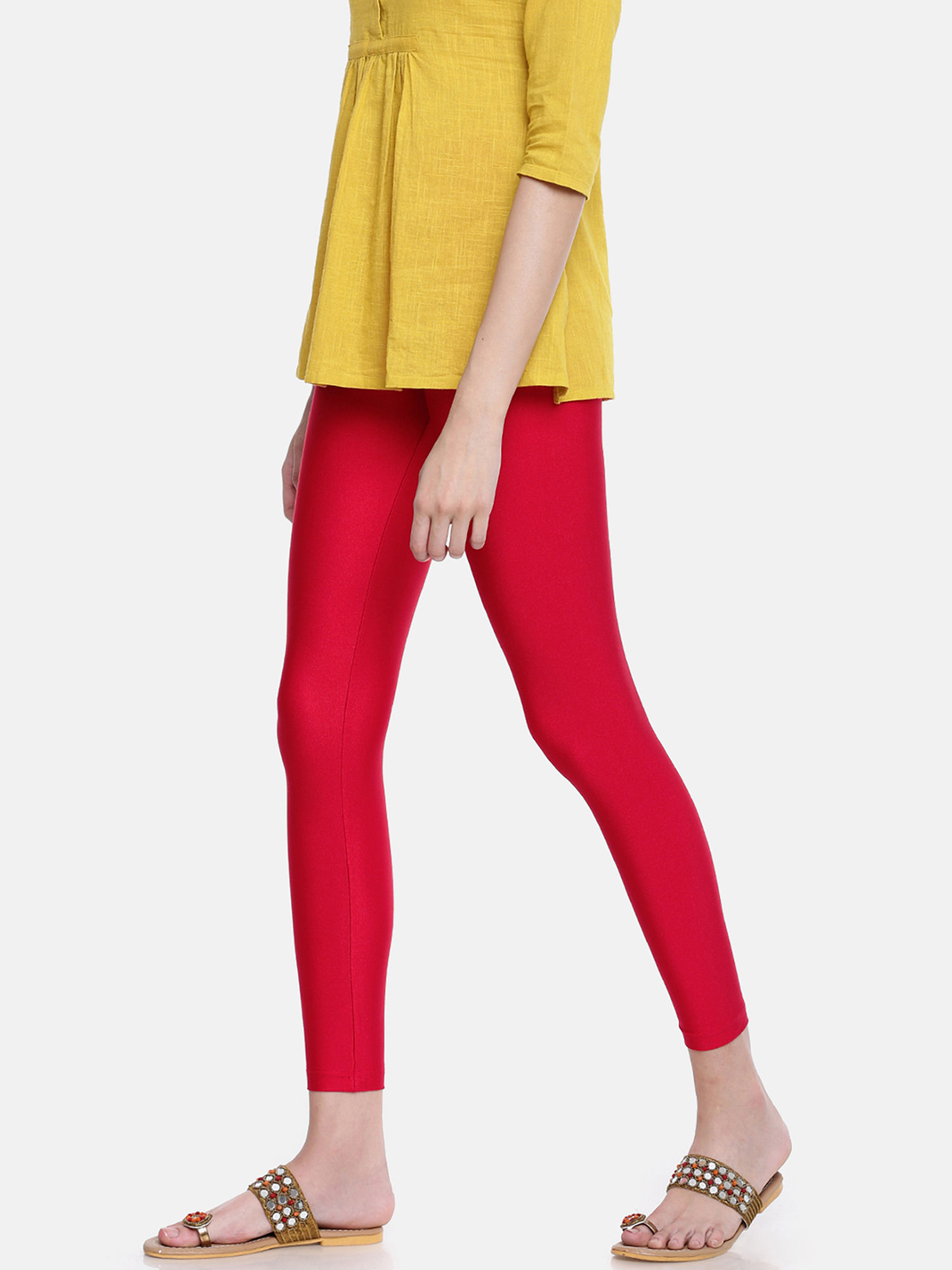 Go Colors Dark Red Shimmer Leggings 