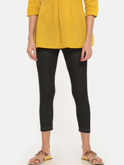 Go Colors - Black Jegging Legging Cropped