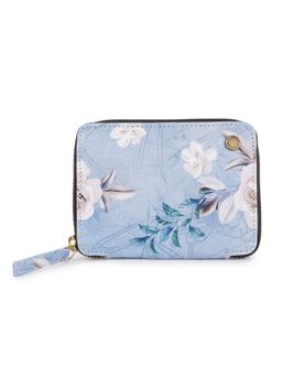 Lapis O Lupo - Women Wallet Flower Print Clutch Card holder (LLCL0006RB Royal Blue)