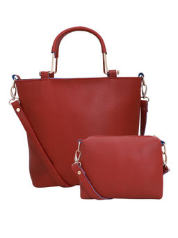 Lapis O Lupo - Red Handbag And Sling Bag (Set Of 2)