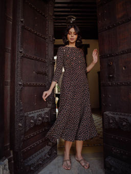 Okhai - Black Noir Grace Printed Dress