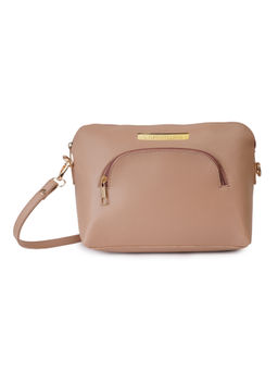 Lapis O Lupo - Beige Solid Sling Bag