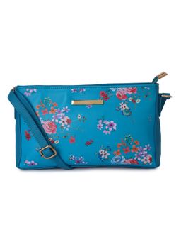Lapis O Lupo - Turquoise Floral Sling Bag