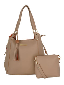 Lapis O Lupo - Beige Handbag And Sling Bag (Set Of 2)