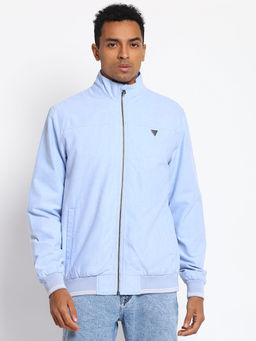 Lee - Light Blue Solid Regular Fit Jacket