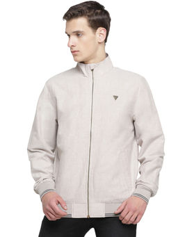 Lee - Light Khaki Solid Regular Fit Jacket