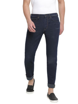 Lee - Dark Blue Solid Slim Fit Jeans