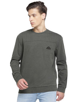 Lee - Grey Solid Regular Fit Sweatshirt