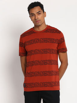 Lee - Rust Printed Regular Fit Tshirt