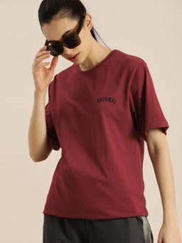 DILLINGER - Maroon Solid T-Shirt