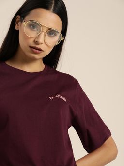 DILLINGER - Maroon Solid T-Shirt