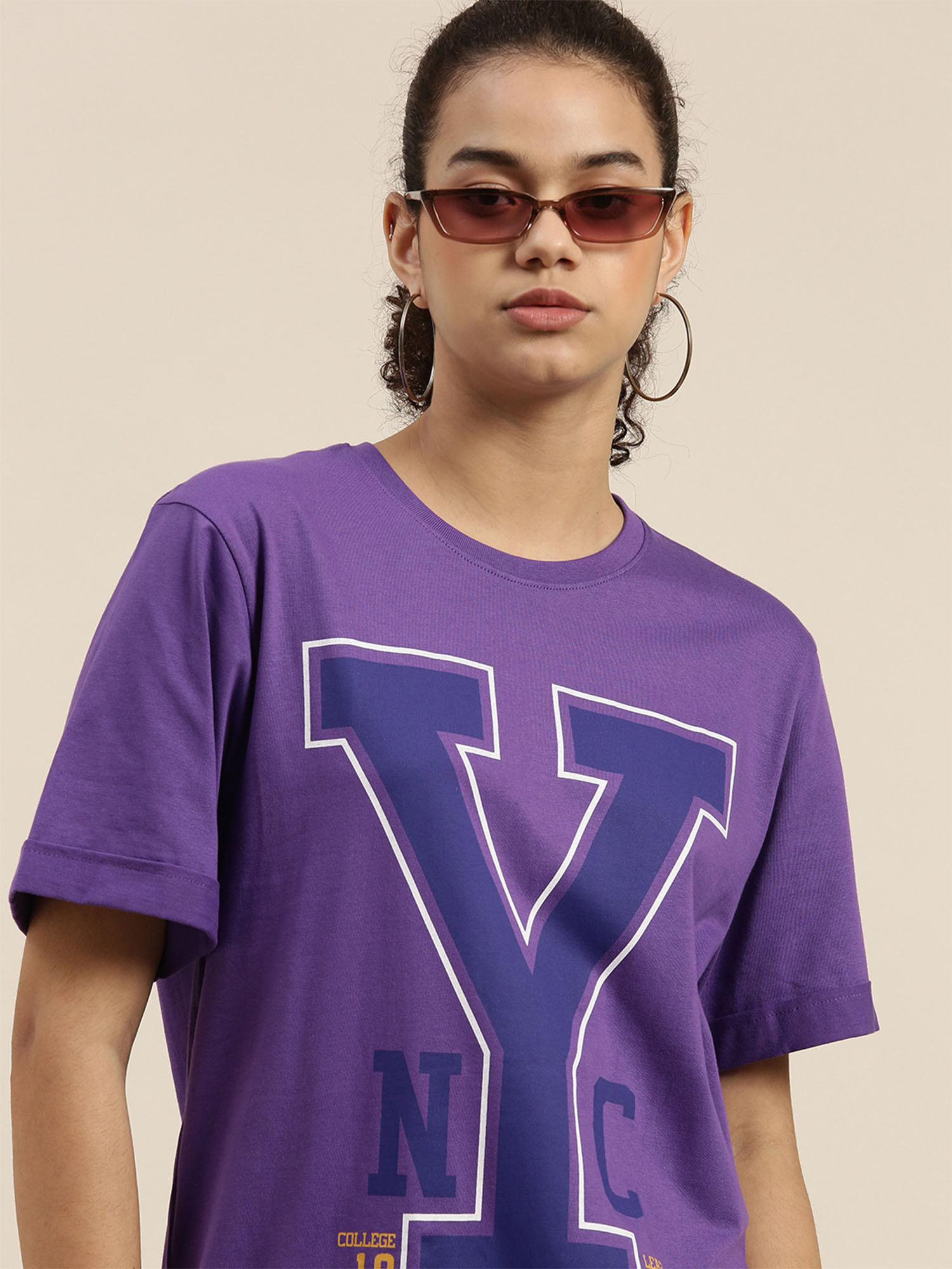DILLINGER Violet Typographic Oversized 