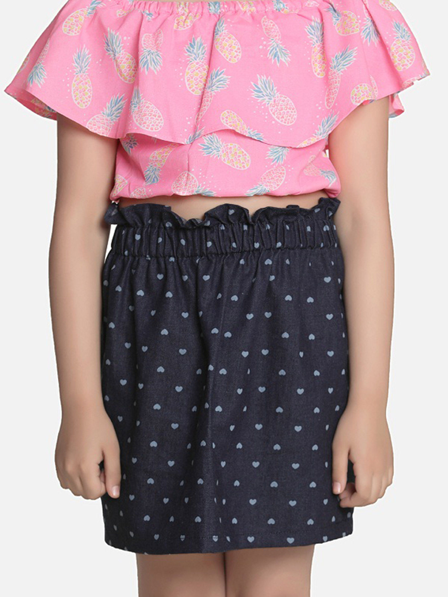 Lilpicks Pineapple Neon Pink Frilly Top 