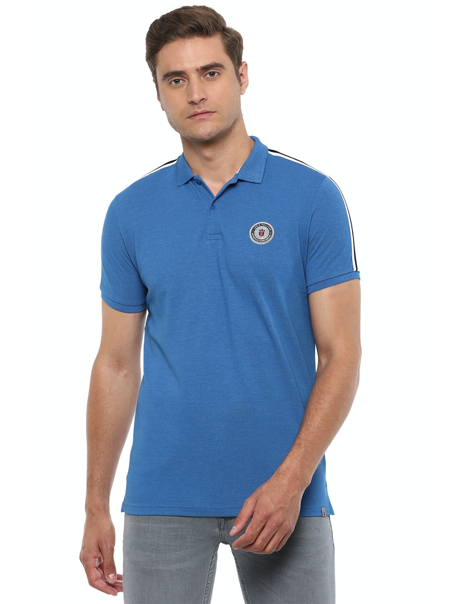 Buy Louis Philippe Blue Polo T-Shirt 