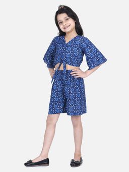 Lilpicks - Navy Blue Block Print Short (Set of 2)