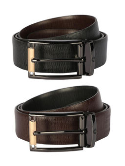 Louis Philippe - Black & Brown Casual Reversible Belt
