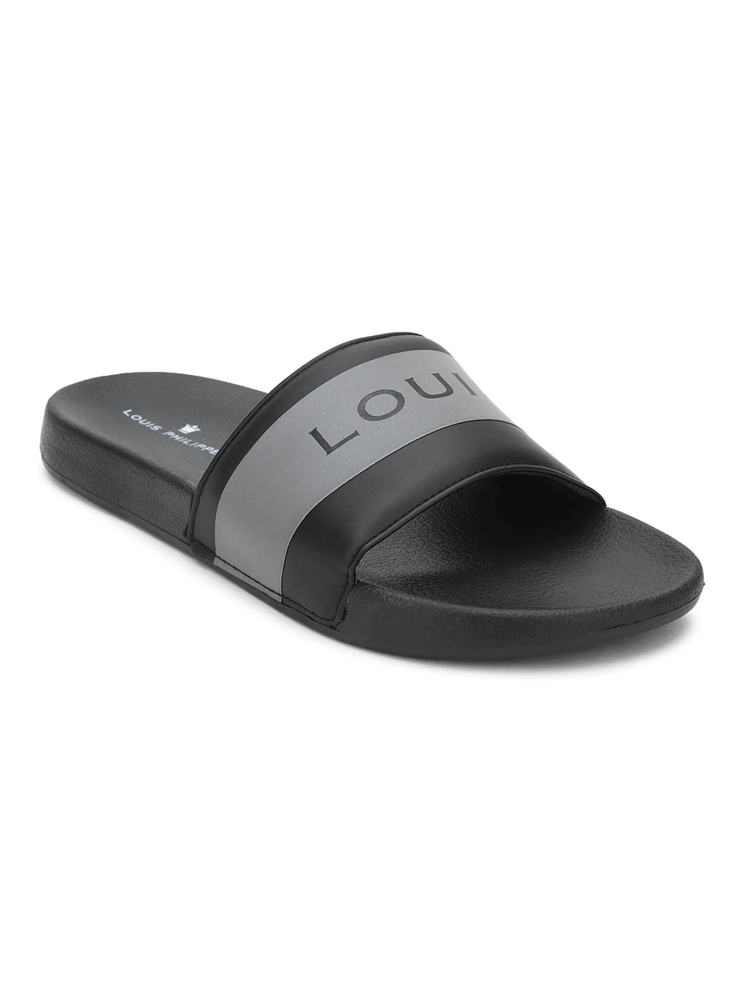 Louis Philippe Black Flip Flops Online 