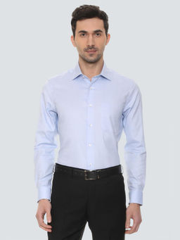 Louis Philippe - Permapress Light Blue Long Sleeves Formal Shirt