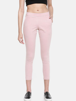 Go Colors - Pink Mist Denim Stretch Pants