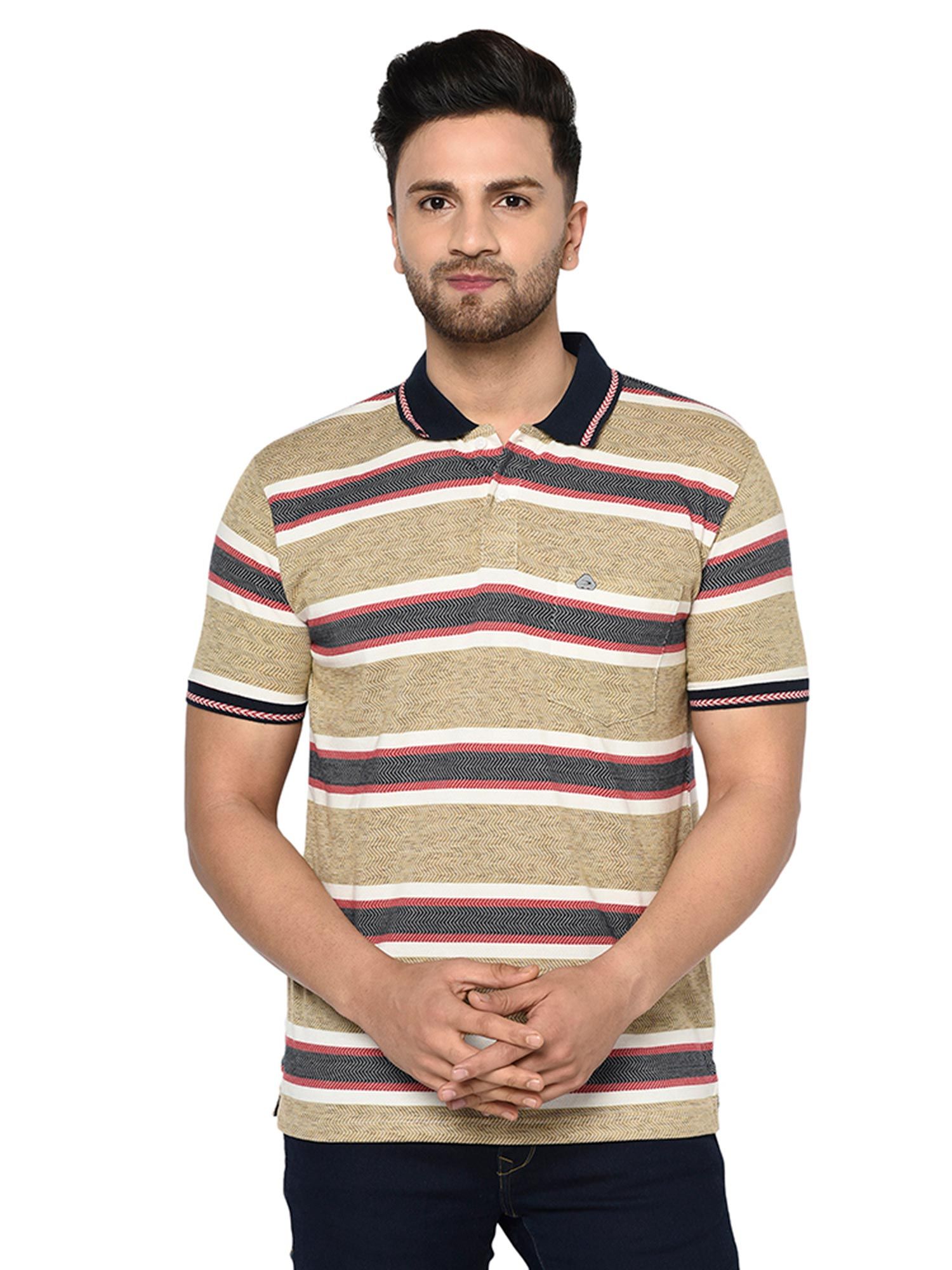 Buy Duke Yellow Stripes T-Shirt Online 