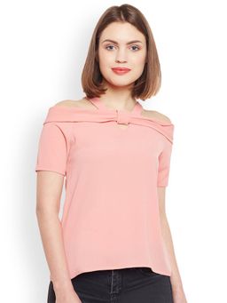 Latin Quarters - Women Peach-Coloured Solid Top