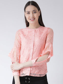 Latin Quarters - Pink Detailing Long Sleeves Shirt