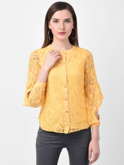 Latin Quarters - Yellow Detailing Long Sleeves Shirt