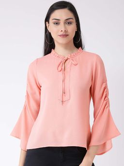 Latin Quarters - Peach Solid Blouse