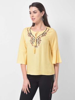 Latin Quarters - Yellow Solid Blouse
