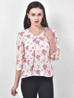 Latin Quarters - Panel Sleeve Printed Top
