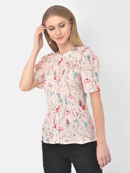 Latin Quarters - Peach Half Sleeve Blouse