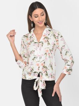 Latin Quarters - Peach Printed Top